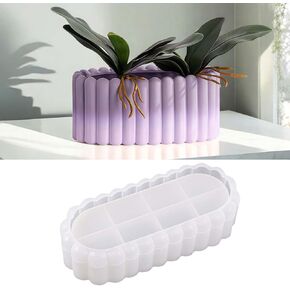 LKYRN Succulent Planter Silicone Mold, Silicone Flower Pot Molds for Plaster, Cement, Resin, DIY Candle Jar, Storage Box, Cactus Vase, Reusable Concrete Mould Set for Crafts & Home Décor