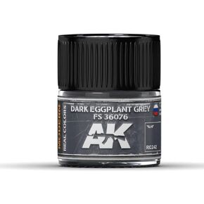 AK Interactive REAL COLOR AIR LINE Single Paint 10ml - RC206 Thru RC284 Color: Dark Eggplant Gray FS 36076 - RC242