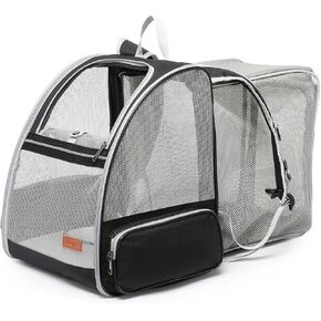 Cat Backpack Carrier for Large Cats,Small Dog Backpack Carrier,Expandable Pet Bag Foldable Breathable & Sturdy for Travel, Hiking, Vet，Airline Approved，for Cats to 20lbs or Puppy 12lbs
