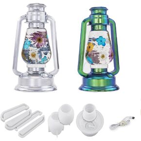 Kerosene Lamp Camping Lantern Ornament Resin Mold Set
