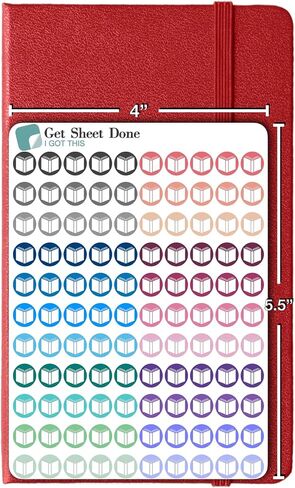 Book Icon Planner Sticker / 110 Dot Icon Vinyl (1/3") / Club Read Reading Me Time Self Care Homework School Student/Essential Productivity Life/Bullet Bujo Journal (One Sheet, multi) in Saudi Arabia