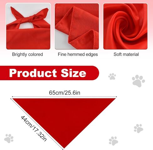 فرقة عصابة باللون الأحمر الفارغ ، DIY Plain Dog Bandana Solid Solid for Dogs Medium Cons in Kuwait