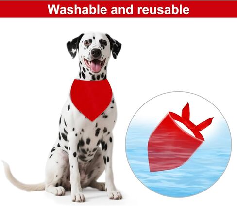 فرقة عصابة باللون الأحمر الفارغ ، DIY Plain Dog Bandana Solid Solid for Dogs Medium Cons in Kuwait