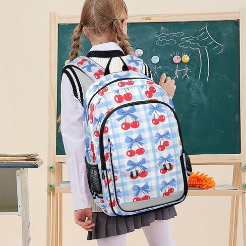ALAZA Bow Cherry Pink Laptop Backpack Purse for Women Men School Bag 17 Inch Bookbag Student Boys Girls Travel Casual Daypack in Saudi Arabia
