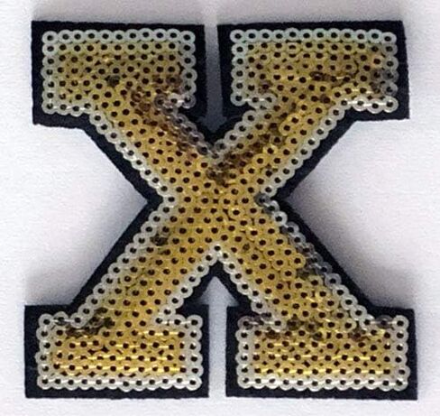 3" inch Gold and Silver Sequin Letter Iron-on Patch Appliqué Sewing Alphabet Letter (A-Z) (M) in Saudi Arabia