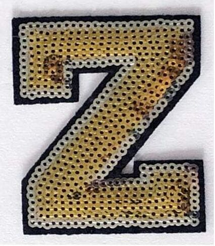 3" inch Gold and Silver Sequin Letter Iron-on Patch Appliqué Sewing Alphabet Letter (A-Z) (M) in Saudi Arabia