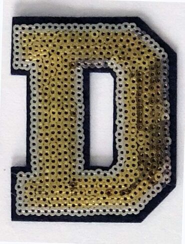 3" inch Gold and Silver Sequin Letter Iron-on Patch Appliqué Sewing Alphabet Letter (A-Z) (M) in Saudi Arabia