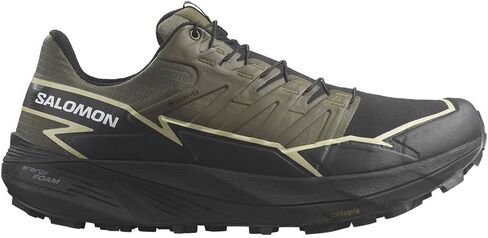 Salomon Mens Thundercross Gore-TEX Trail Running Shoe, Olive Night/Black/Alfalfa, 13M in Saudi Arabia