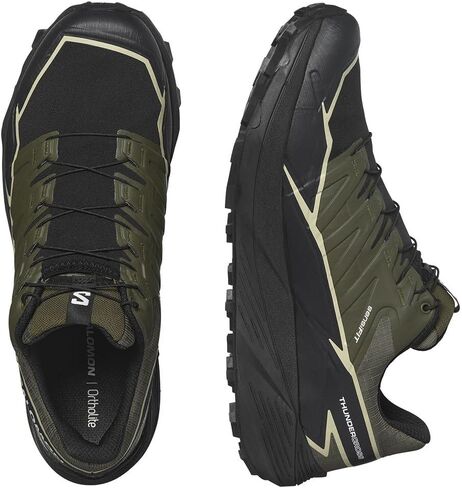 Salomon Mens Thundercross Gore-TEX Trail Running Shoe, Olive Night/Black/Alfalfa, 13M in Saudi Arabia