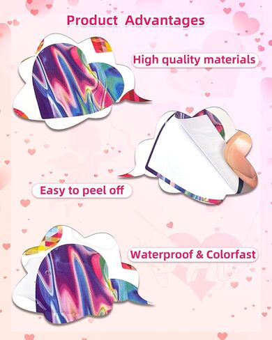 32 Sheets Heart Stickers, 384 Pcs Valentines Day Stickers for Kids, Holiday Sticker for Envelopes, Cards or Gifts Bags Decor (48 Designs 8 Each) in Saudi Arabia
