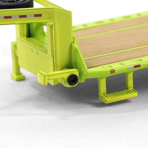 1/64 Lime Green Gooseneck Trailer with Red & White Conspicuity Stripes 30521 in Saudi Arabia