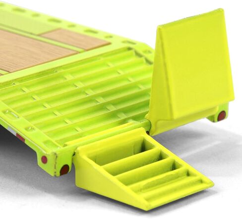1/64 Lime Green Gooseneck Trailer with Red & White Conspicuity Stripes 30521 in Saudi Arabia