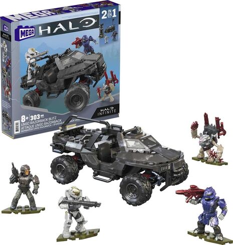MEGA Halo UNSC Razorback Blitz Vehicle Halo Infinite Construction Set, Building Toys for Boys in Kuwait