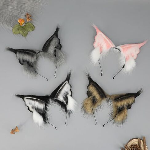 LIANXUE Lynx-Ear Headband Sweet Girls Accessories Cosplay Beast Ears Fursuit Masquerade Halloween Cosplay Party Lint in Saudi Arabia
