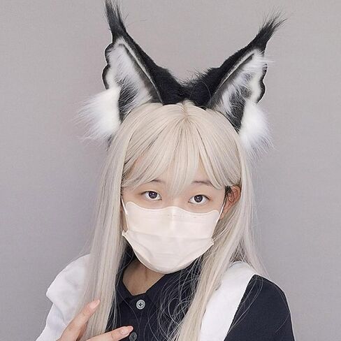 LIANXUE Lynx-Ear Headband Sweet Girls Accessories Cosplay Beast Ears Fursuit Masquerade Halloween Cosplay Party Lint in Saudi Arabia