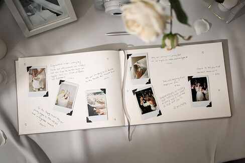 Personalized Wedding Book Set with Guestbook Vow Books (Design 1) - Custom Large 11.5 x 8.5 Guest Signin Book, 5.75 x 4 Vow Books for Marriage Ceremony Reception, Gift for Engaged Couple, Eggshell in Kuwait