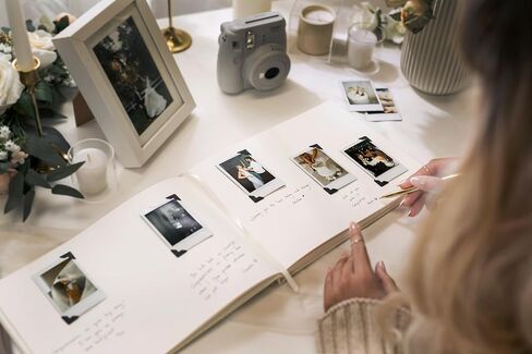 Personalized Wedding Book Set with Guestbook Vow Books (Design 1) - Custom Large 11.5 x 8.5 Guest Signin Book, 5.75 x 4 Vow Books for Marriage Ceremony Reception, Gift for Engaged Couple, Eggshell in Kuwait