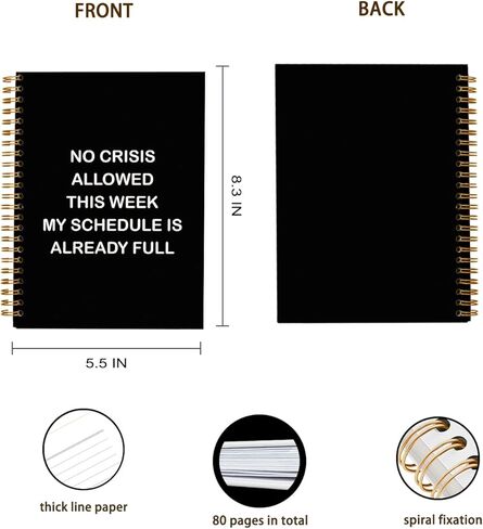 Funny Office Gifts Notebook Journal, Gag Fun Gifts for Coworker Colleague Boss Employee Adults Friends Women Men, Sarcastic Snarky Gift, Weird Gifts Spiral Notebook 5.5 x 8.3 in Kuwait