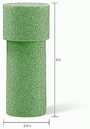 Memorial Vase Foam Insert 3.4 Inch x 8 Inch Green Foam Course Pore Dry vase Inserts for Artificial, Silk, Wire stem Floral Designs. Choose Quantity 1, 12, 24 Pcs. 24 Pcs in Saudi Arabia