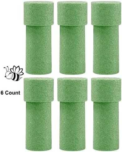 Memorial Vase Foam Insert 3.4 Inch x 8 Inch Green Foam Course Pore Dry vase Inserts for Artificial, Silk, Wire stem Floral Designs. Choose Quantity 1, 12, 24 Pcs. 24 Pcs in Saudi Arabia
