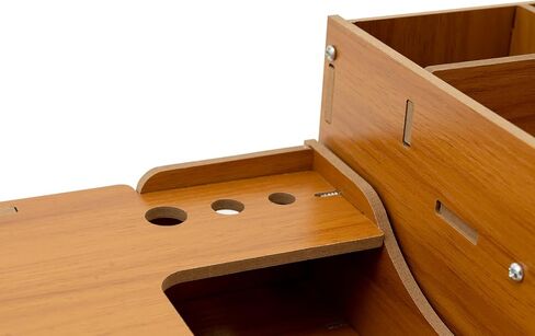 Desktop Monitor Stand with Storage Drawer, Adjustable Monitor Riser for Desk, Multifunctional Desk Organizer Computer Monitor Booster Stand for Laptop, PC, Computer, Printer (Cherry Wood) in Kuwait