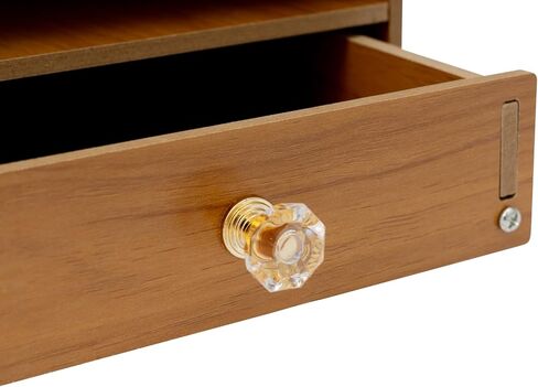 Desktop Monitor Stand with Storage Drawer, Adjustable Monitor Riser for Desk, Multifunctional Desk Organizer Computer Monitor Booster Stand for Laptop, PC, Computer, Printer (Cherry Wood) in Kuwait