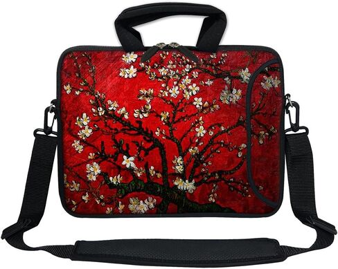 12 Inch Water Resistant Neoprene Laptop Bag with Reinforced Zipper, Strap, Pockets, Fits 11.6" to 12.3" Laptops in Saudi Arabia