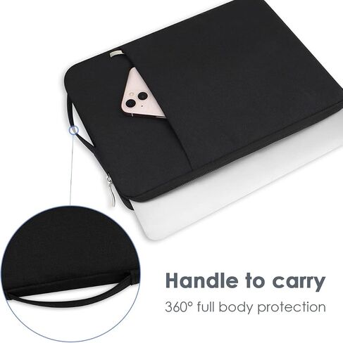 13-inch Laptop Sleeve Case with Handle for MacBook Air 13.6 inch (A3240, M4 Chip) Accessories Water-Resistant Canvas Protective Cover Carrying Laptop Bag for MacBook Air 13.6" 2025 (Black) in Saudi Arabia