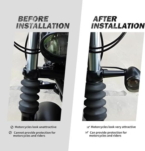HDBUBALUS Black Front Turn Signal Mounts Relocation Kit Fit for Harley XL Sportster Dyna FXR in Saudi Arabia