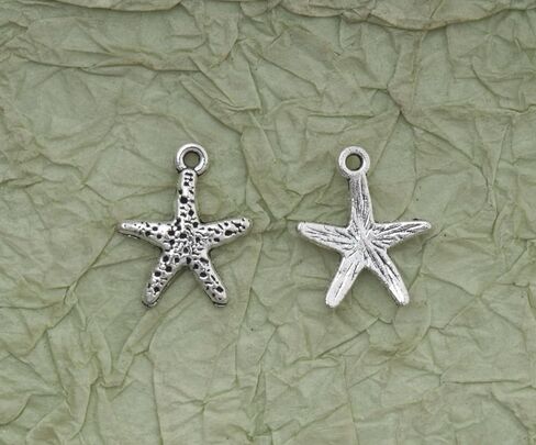 50 Pcs Starfish for Jewelry Making Small 1.6 x 1.4 cm Metal Cute Tibetan Pendants for DIY Necklace Bracelets Earing Making Keychain Supplies in Saudi Arabia