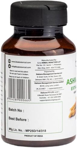 bixa BOTANICAL Ashwagandha Root Dry Extract 2.5% Total Withanolides | 1 Kg, Pack of 1 in Saudi Arabia
