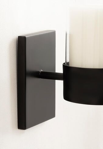 Kate and Laurel Zabler Modern Metal Wall Sconce, 5 x 6 x 10, Gold, Round Candle Holder with Removable Glass Cylinder for Flameless Candle Display in Bedroom or Bathroom in Saudi Arabia