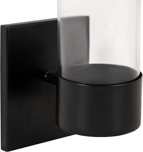 Kate and Laurel Zabler Modern Metal Wall Sconce, 5 x 6 x 10, Gold, Round Candle Holder with Removable Glass Cylinder for Flameless Candle Display in Bedroom or Bathroom in Saudi Arabia