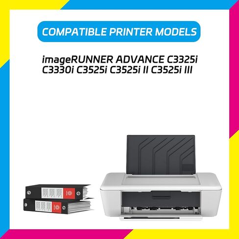 وحدة المطورين GPR-53 متوافقة مع Canon Imagerunner Advance C3325i C3330i C3525I C3525I II C3525I III PRINTERS ، عائد عالي 240000 صفحة ، مع طباعة عالية الدقة (4 حزم BK/M/Y) in Kuwait
