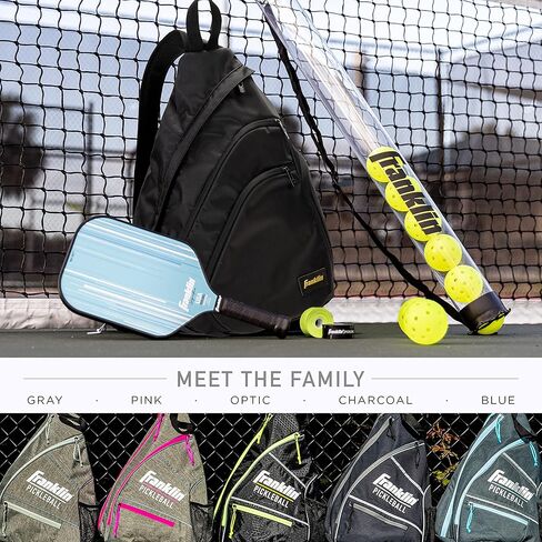 حقيبة ظهر Franklin Sports Pickleball + حقيبة دفل - حقيبة Pickleball من سلسلة Elite للمجاديف وكرات Pickleball + المعدات - حقيبة ظهر هجينة + تصميم حقيبة Duffle - حقيبة Pickleball للرجال + النساء - أسود in Kuwait