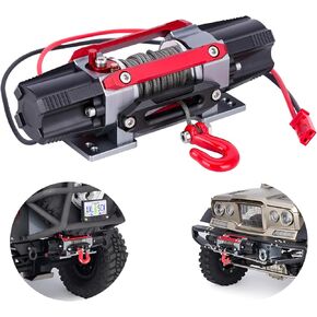 1/10 Scale RC Winch, Metal Dual Motor Simulated Winch for 1/8 and 1/10 RC Crawler TRX4 SCX10 RC4WD D90 KM2 Redcat YK4082 Upgrades