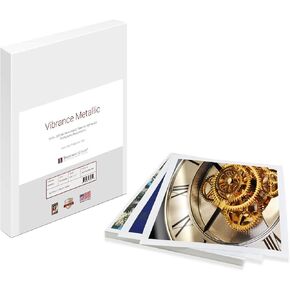 Vibrance Metallic Photo Printer Paper 10 mil 255 gsm Premium Photo Paper Sheets 17 x 22 inches 50 Sheets Works with All Inkjet Printers Including Professional Makes and Models Like Epson Canon HP