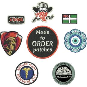 Customized Photo or Logo Multi Shape Embroidery, Custom Embroidered Sew On Patches, Personalized Photo Patch, Iron On Name Patch, Hook and Loop Customized Patches, Embroidered Text Patches 1
