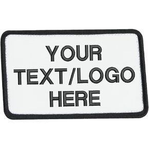 Pack of 2 Customize Photo or Logo Patch Multi Shape Embroidery, Personalized Embroidered Sew On Patches, Iron On Name Patch, Customized Hook and Loop Patches, Embroidered Text Patches