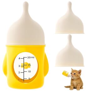 Silicone Nursing Bottle for Kittens – 20ml Soft Feeding Bottle for Newborn Pets – Easy-Grip, Anti-Leak Design – Ideal for Puppies, Rabbits, and Small Animals – BPA-Free, Easy to Clean