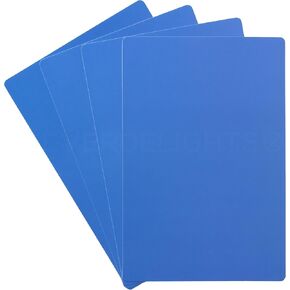 CleverDelights Blue Plastic Cards - 4" x 6" - 100 Pack - Waterproof Heavy Duty 4x6 Inch Card