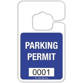 100 Pack Red Rear View Mirror Parking Permits - 2.75"x4.75" - Numbered Hang Tags - Sequentially Numbered - Durable - Reusable - Parking Passes - Rydin in Saudi Arabia