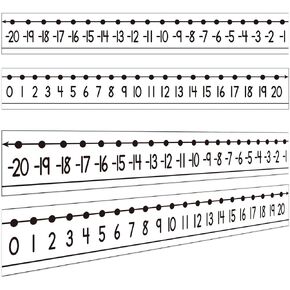 48 Pieces -20 to 20 Desk Number Line Student Desk Number Lines Strips Dry Erase Number Line Tape for Desk Math Classroom Decoration