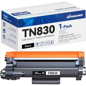 TN830 TN830XL Toner Cartridge Replacement for Brother TN830XL TN830 TN830 XL Toner Work for Brother HL-L2400D HL-L2460DW DCP-L2640DW HL-L2480DW HL-L2405W MFC-L2820DW Printer (1-Pack, Black)