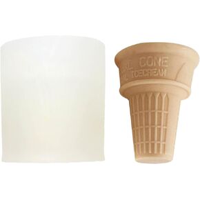 Naysku 2 Pack Silicone Ice Cream Cone Molds, Craft Molds, Cone Shaped, Molded Silicone, Perfect for Soap, Candle, Chocolate Dessert Making