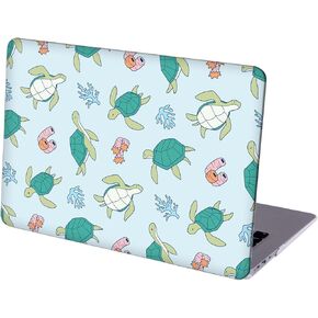 Compatible with MacBook Air 13.6-inch, Hard Shell Case with Keyboard Cover and Screen Protector (A2681, M2 chip / A3113, M3 chip / A3240, M4 chip, 2022-2025 Release) - Sea Turtles MD4375