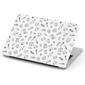 [ Compatible with Older Version MacBook Air 13 inch (Model A1369 & A1466 - Year 2010-2017) ] Full Body Hard Case Cover - Dental Tilings