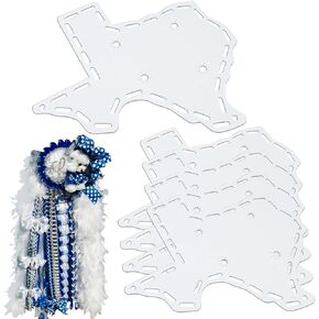 5Pcs Homecoming Mum Supplies 13.8 Inch Homecoming Mum Paper Backers Cardboard Large Heavy Duty Texas Shaped Mum Backer Mum Paper Disc Mum Craft DIY Kit for Back to School Homecoming Week Party Decor