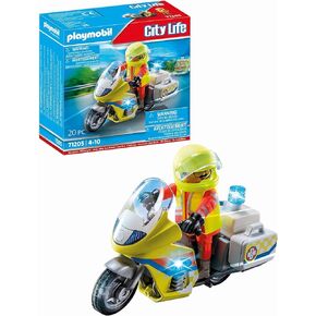 Playmobil Rescue Motorcycle with Flashing Light