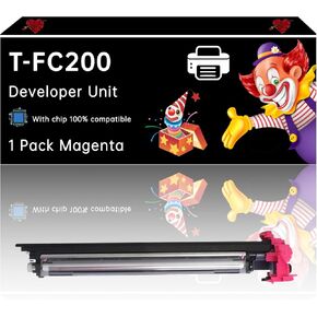 T-FC200 Developer Unit Compatible with Toshiba E Studio 2000AC 2500AC Printers, Enhanced Durability, Ideal for High-Volume Printing (2 Pack Black)